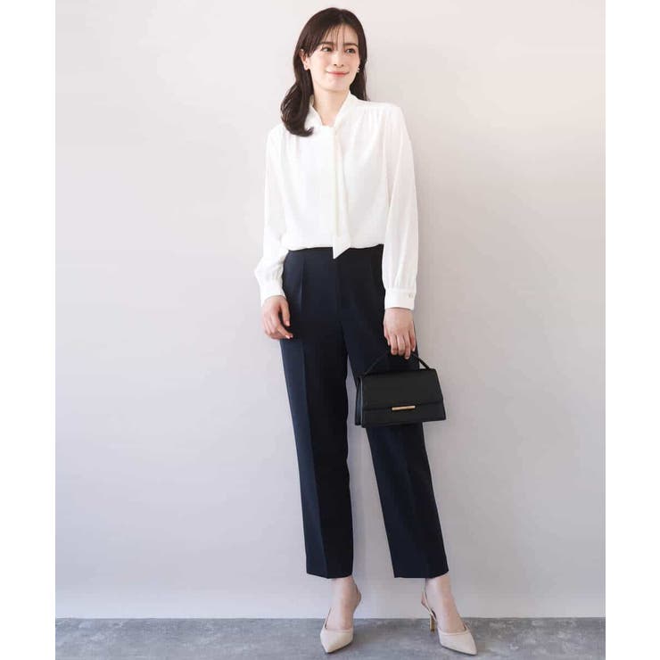 スムースジョーゼットボウブラウス/洗える/WEB限定サイズあり | OFUON | 詳細画像3 