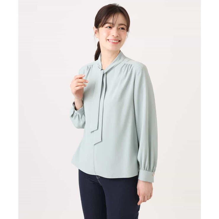 スムースジョーゼットボウブラウス/洗える/WEB限定サイズあり | OFUON | 詳細画像34 