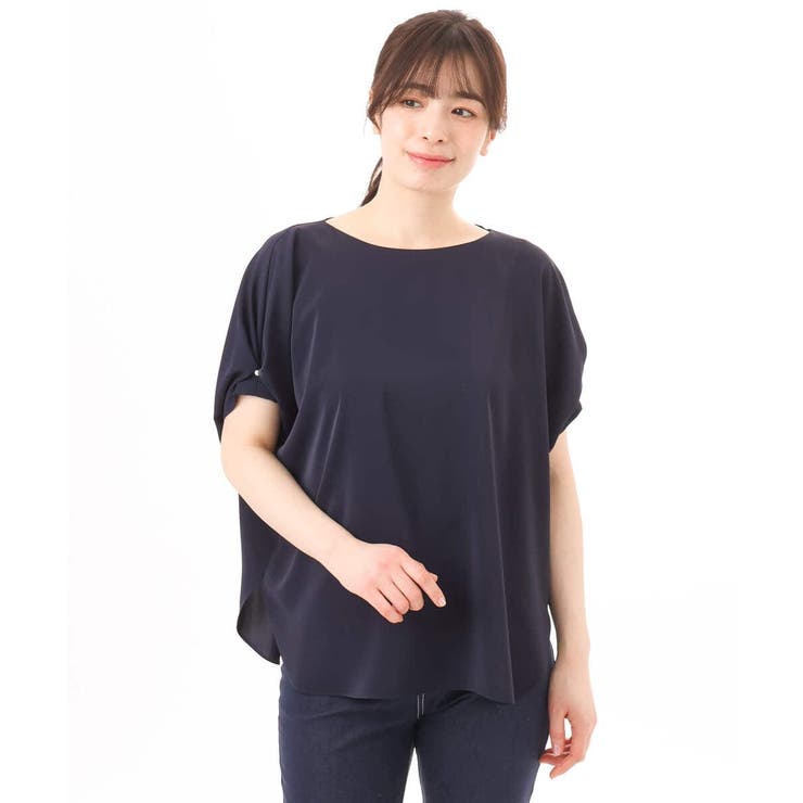 ストレッチパール調タックブラウス UVカット 接触冷感 | OFUON | 詳細画像25 