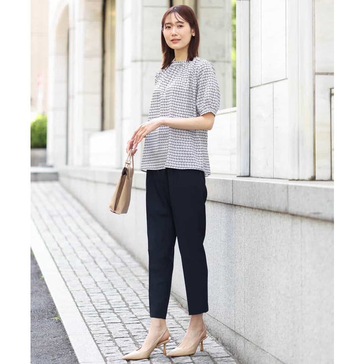 カラースクエアプリント2wayブラウス/洗える | OFUON | 詳細画像12 