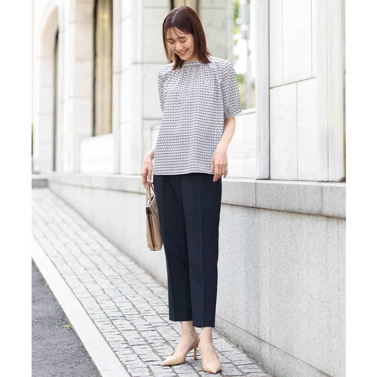 カラースクエアプリント2wayブラウス/洗える | OFUON | 詳細画像14 