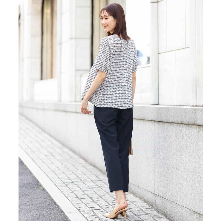 カラースクエアプリント2wayブラウス/洗える | OFUON | 詳細画像15 