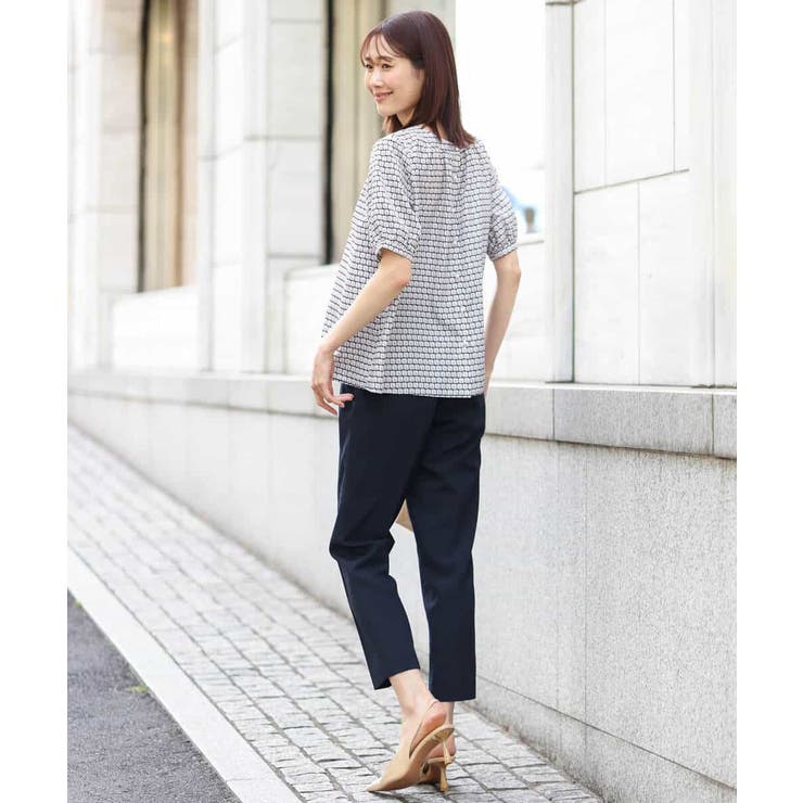 カラースクエアプリント2wayブラウス/洗える | OFUON | 詳細画像16 