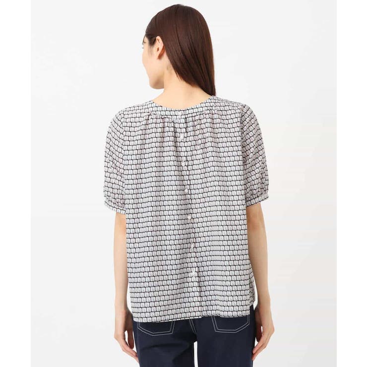 カラースクエアプリント2wayブラウス/洗える | OFUON | 詳細画像19 