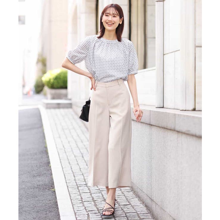 カラースクエアプリント2wayブラウス/洗える | OFUON | 詳細画像4 