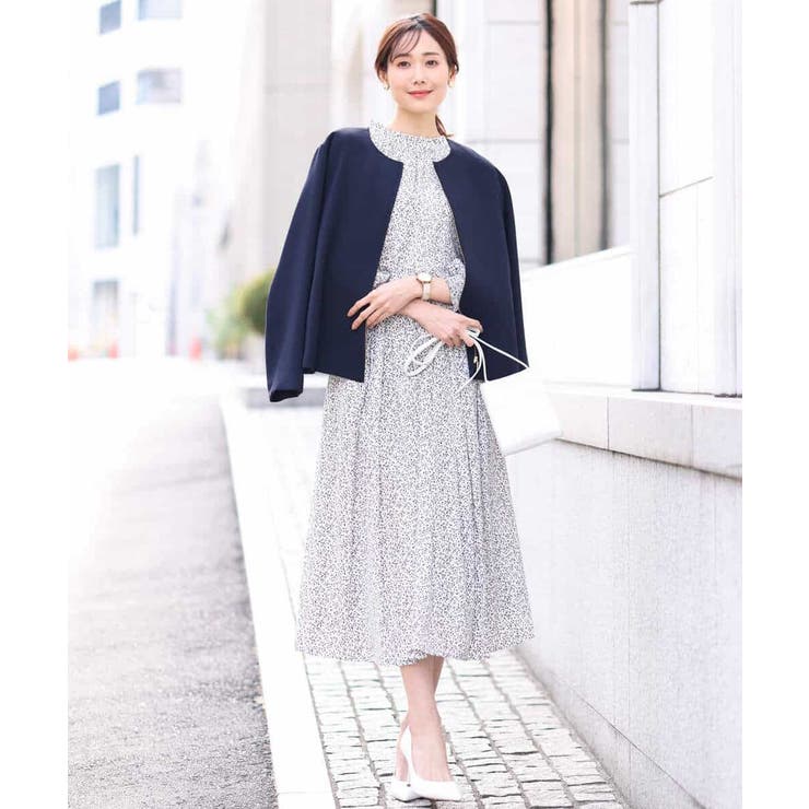 小花柄シャーリングブラウス/前後2way/洗える | OFUON | 詳細画像16 