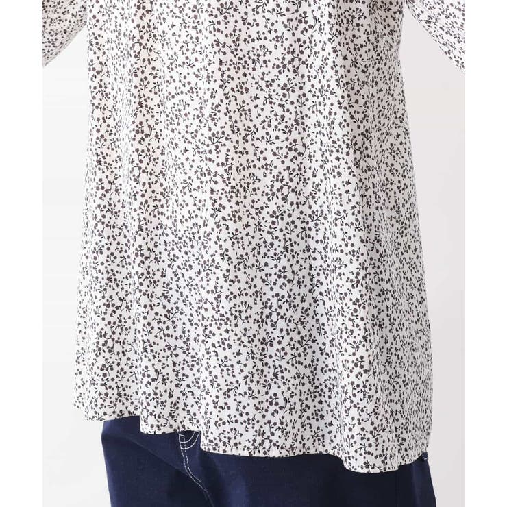 小花柄シャーリングブラウス/前後2way/洗える | OFUON | 詳細画像25 