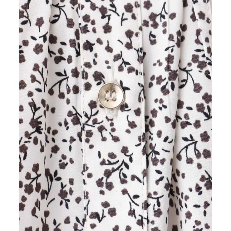 小花柄シャーリングブラウス/前後2way/洗える | OFUON | 詳細画像26 