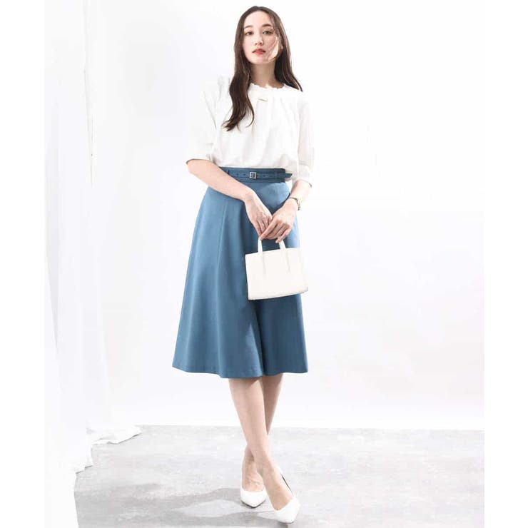 フロントタックジョーゼットブラウス/洗える/WEB限定サイズ | OFUON | 詳細画像12 