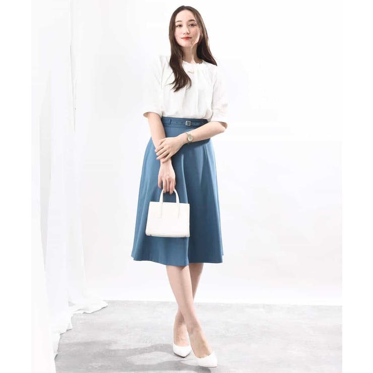 フロントタックジョーゼットブラウス/洗える/WEB限定サイズ | OFUON | 詳細画像13 