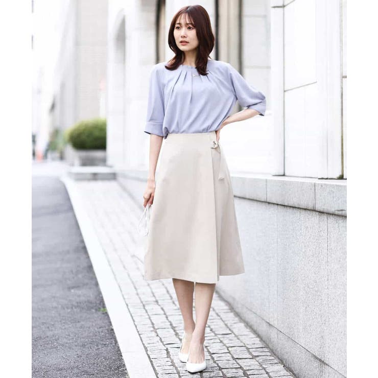 フロントタックジョーゼットブラウス/洗える/WEB限定サイズ | OFUON | 詳細画像19 