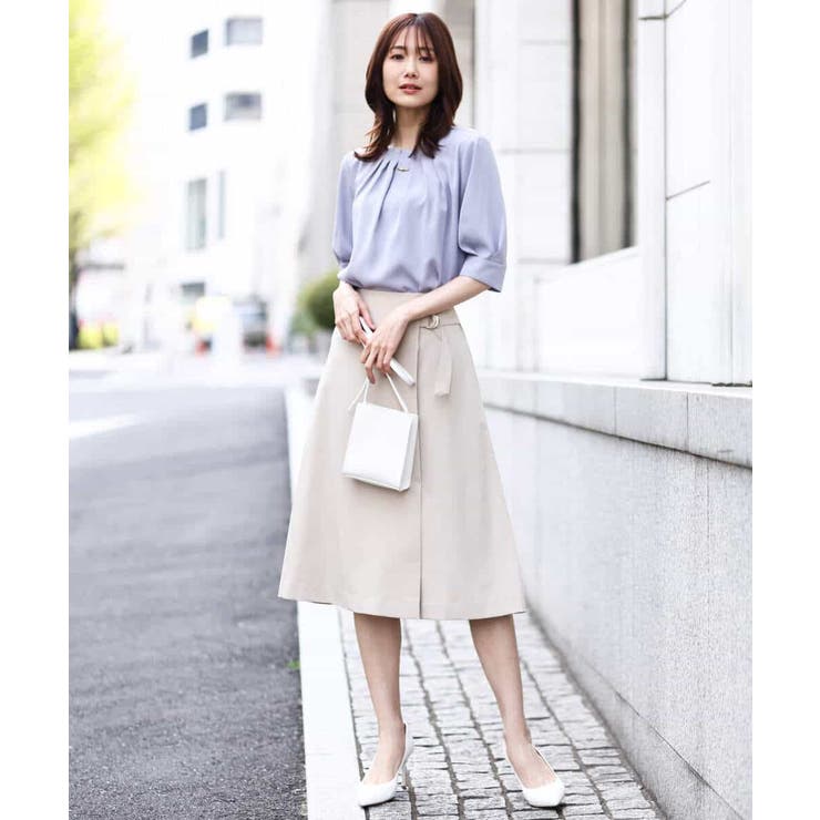 フロントタックジョーゼットブラウス/洗える/WEB限定サイズ | OFUON | 詳細画像20 