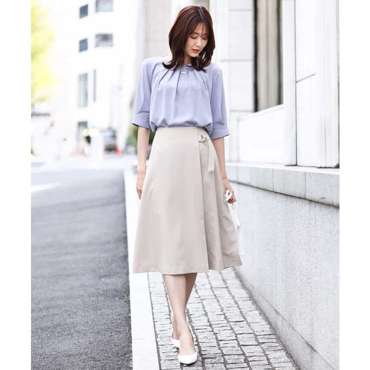 フロントタックジョーゼットブラウス/洗える/WEB限定サイズ | OFUON | 詳細画像21 