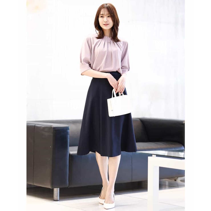 フロントタックジョーゼットブラウス/洗える/WEB限定サイズ | OFUON | 詳細画像22 