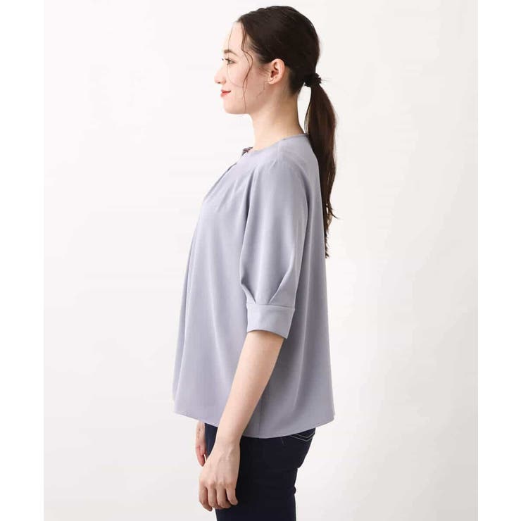 フロントタックジョーゼットブラウス/洗える/WEB限定サイズ | OFUON | 詳細画像30 