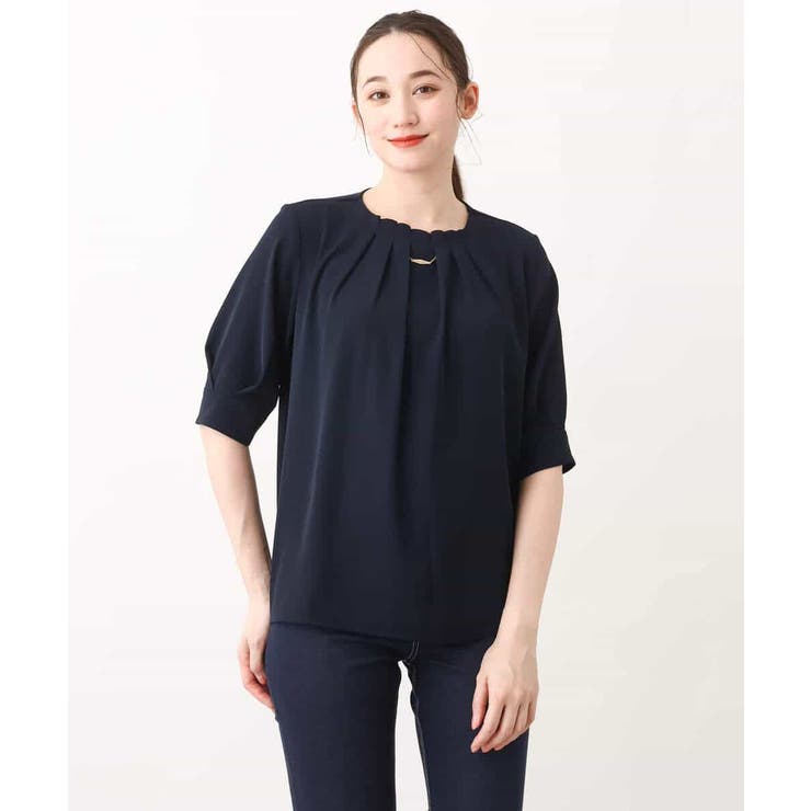 フロントタックジョーゼットブラウス/洗える/WEB限定サイズ | OFUON | 詳細画像41 