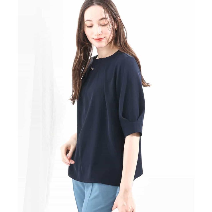 フロントタックジョーゼットブラウス/洗える/WEB限定サイズ | OFUON | 詳細画像6 