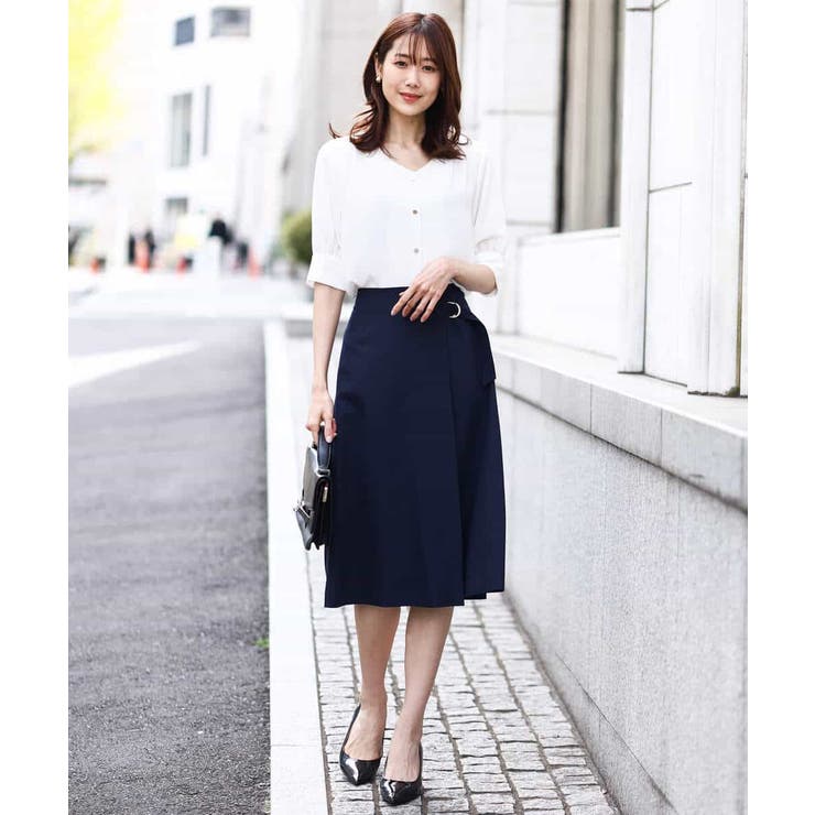 五分袖Vネックブラウス/洗える | OFUON | 詳細画像15 