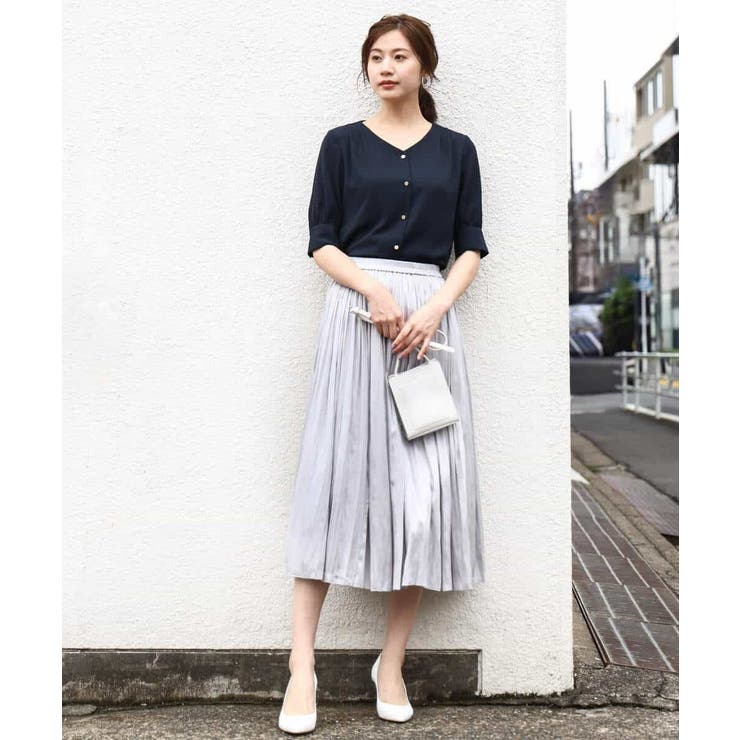 五分袖Vネックブラウス/洗える | OFUON | 詳細画像27 