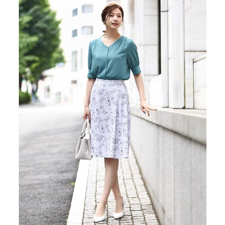 五分袖Vネックブラウス/洗える | OFUON | 詳細画像29 