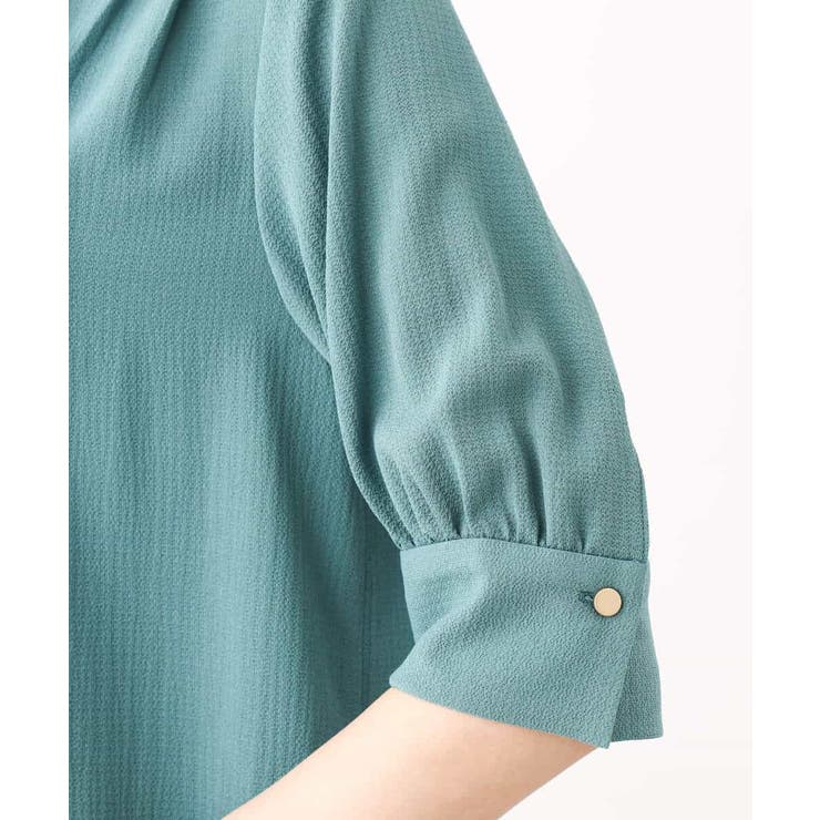 五分袖Vネックブラウス/洗える | OFUON | 詳細画像7 