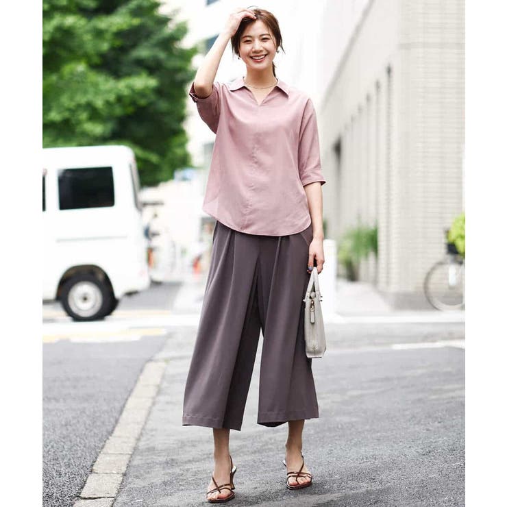 スキッパーシャツブラウス/洗える | OFUON | 詳細画像14 