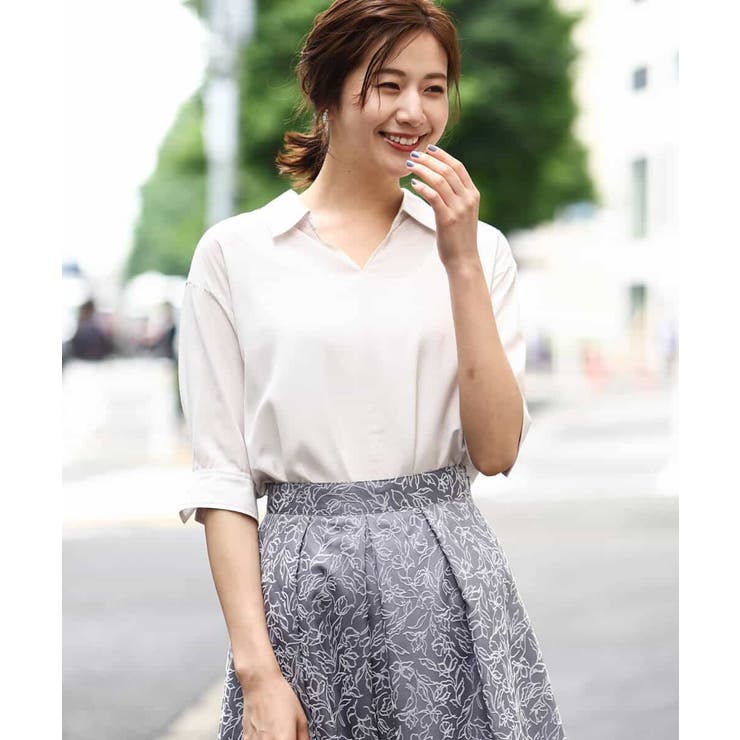 スキッパーシャツブラウス/洗える | OFUON | 詳細画像15 