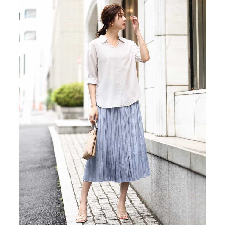 スキッパーシャツブラウス/洗える | OFUON | 詳細画像21 