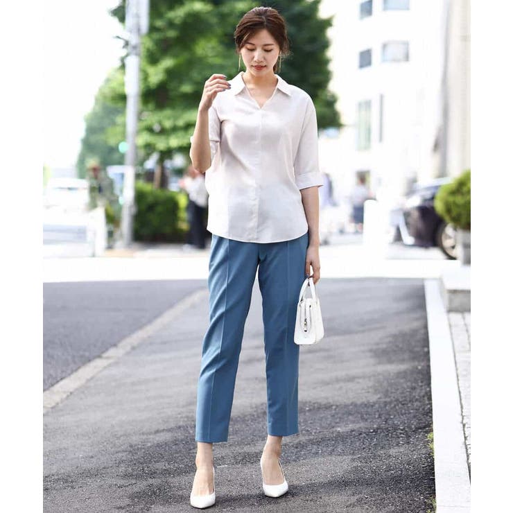 スキッパーシャツブラウス/洗える | OFUON | 詳細画像25 