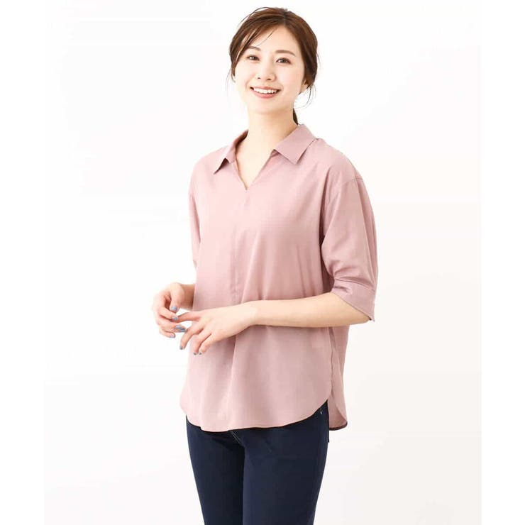 スキッパーシャツブラウス/洗える | OFUON | 詳細画像29 