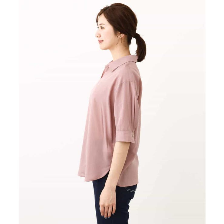 スキッパーシャツブラウス/洗える | OFUON | 詳細画像30 