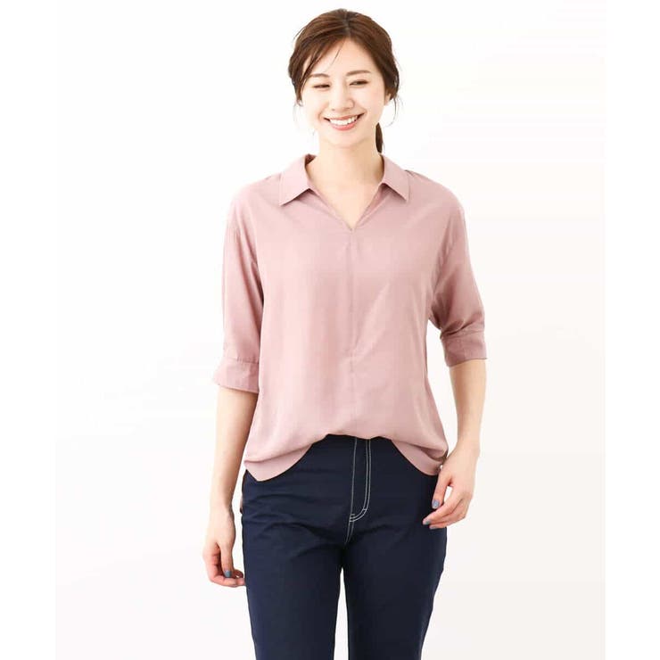 スキッパーシャツブラウス/洗える | OFUON | 詳細画像37 