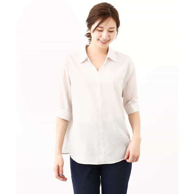 スキッパーシャツブラウス/洗える | OFUON | 詳細画像39 