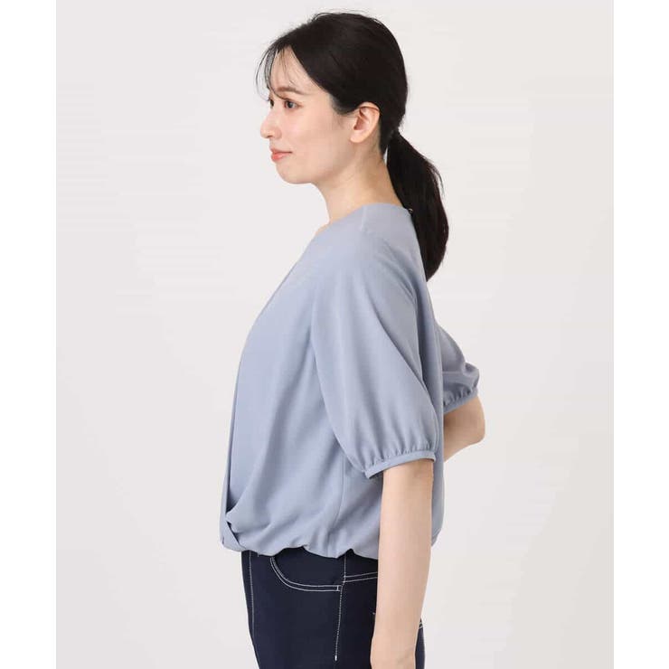 カシュクールデザインブラウス/接触冷感/速乾/洗える/WEB限定サイズあり | OFUON | 詳細画像15 