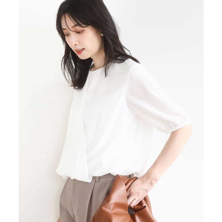 カシュクールデザインブラウス/接触冷感/速乾/洗える/WEB限定サイズあり | OFUON | 詳細画像2 