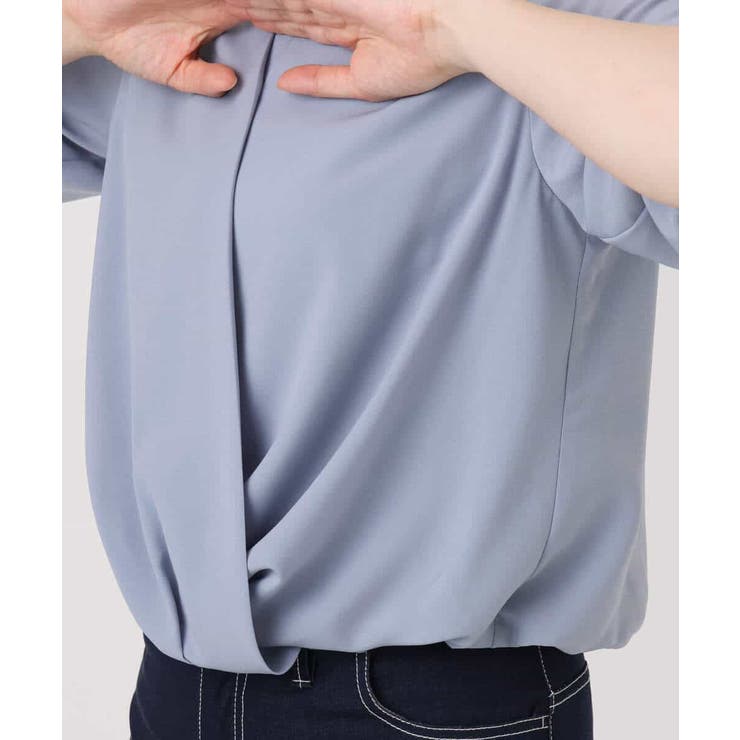 カシュクールデザインブラウス/接触冷感/速乾/洗える/WEB限定