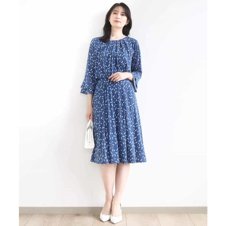 総柄フレアースリーブブラウス/洗える/WEB限定サイズあり | OFUON | 詳細画像10 