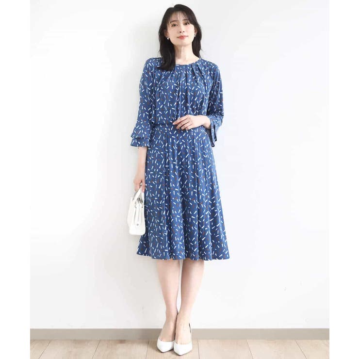 総柄フレアースリーブブラウス/洗える/WEB限定サイズあり | OFUON | 詳細画像13 