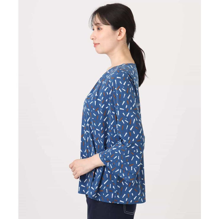 総柄フレアースリーブブラウス/洗える/WEB限定サイズあり | OFUON | 詳細画像15 