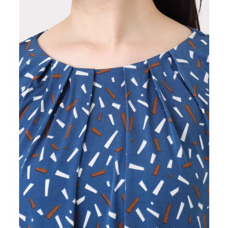 総柄フレアースリーブブラウス/洗える/WEB限定サイズあり | OFUON | 詳細画像17 