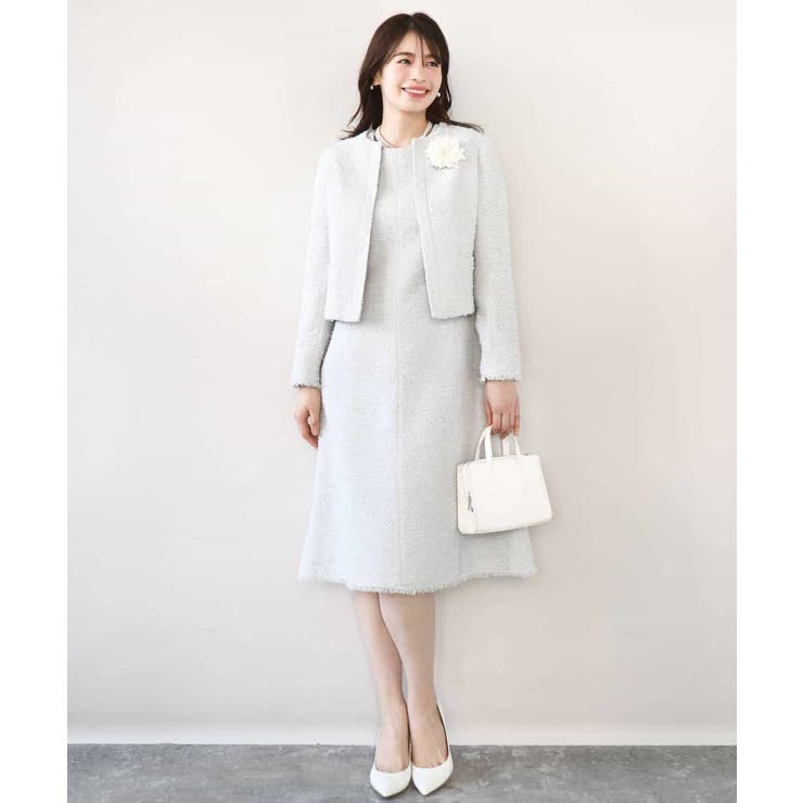 [セットアップ対応]ツイードノーカラージャケット/WEB限定 | OFUON | 詳細画像16 