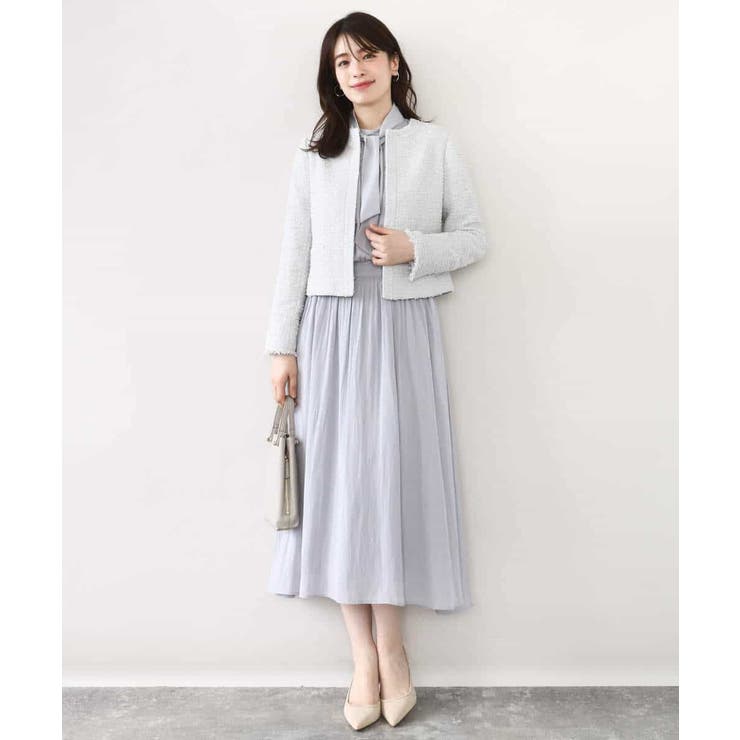 [セットアップ対応]ツイードノーカラージャケット/WEB限定 | OFUON | 詳細画像18 