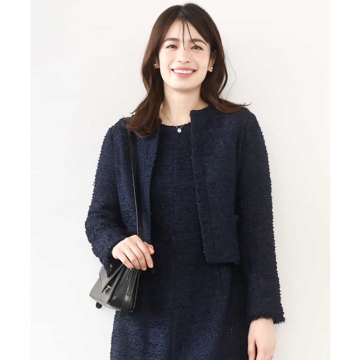 [セットアップ対応]ツイードノーカラージャケット/WEB限定 | OFUON | 詳細画像2 