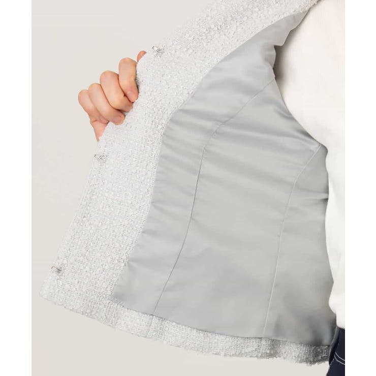 [セットアップ対応]ツイードノーカラージャケット/WEB限定 | OFUON | 詳細画像30 