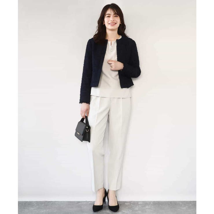 [セットアップ対応]ツイードノーカラージャケット/WEB限定 | OFUON | 詳細画像9 