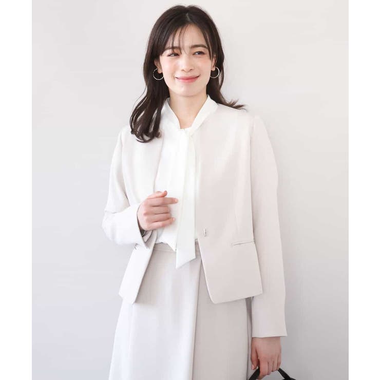 [セットアップ対応]ライトラブルクロス カラーレスジャケット 洗える | OFUON | 詳細画像1 