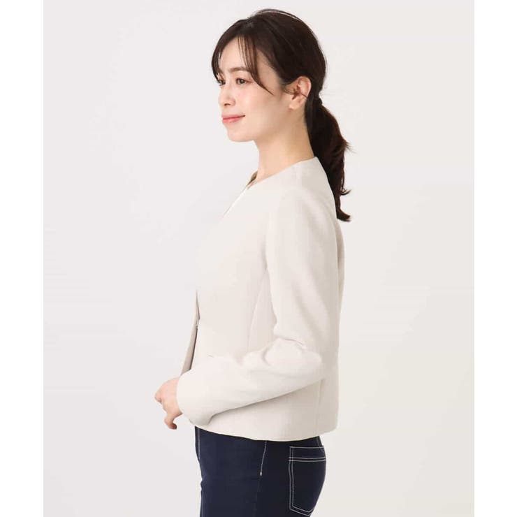 [セットアップ対応]ライトラブルクロス カラーレスジャケット 洗える | OFUON | 詳細画像17 