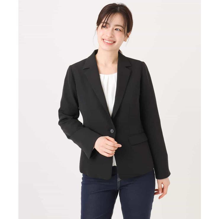 [セットアップ対応]ライトラブルクロス テーラードジャケット 洗える | OFUON | 詳細画像4 