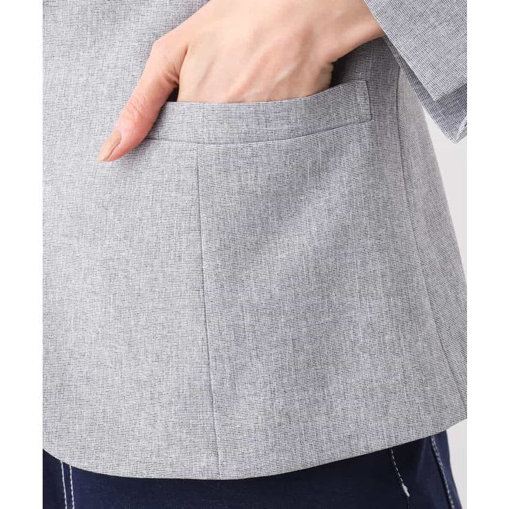 [セットアップ対応]ライトシャンブレー カラーレスジャケット/洗える | OFUON | 詳細画像18 