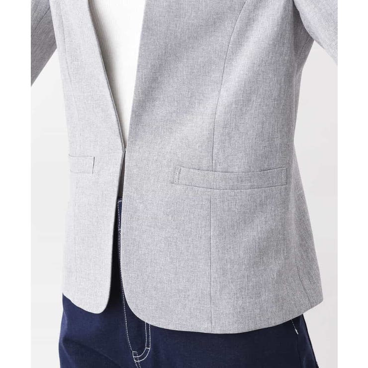 [セットアップ対応]ライトシャンブレー カラーレスジャケット/洗える | OFUON | 詳細画像19 